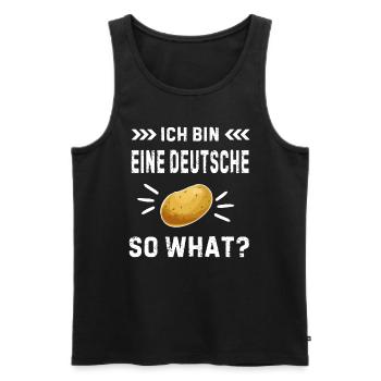 I'm a German potato so what? - Men's Premium Organic Tank Top - black - Front - AI Model Male 178 light (178cm)