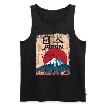 Japan Japanese - Land of the Rising Sun - Men's Premium Organic Tank Top - black - Front - AI Model Male 178 light (178cm)