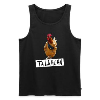TalahuhnTalahon Huhn Wortspiel Lustig - Männer Premium Bio Tank Top - Schwarz - Vorne - AI Model Male 178 light (178cm)