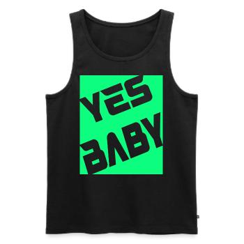 Yes Baby - Männer Premium Bio Tank Top - Schwarz - Vorne - AI Model Male 178 light (178cm)