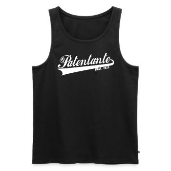 Patentante 2025, beste Patentante ever - Männer Premium Bio Tank Top - Schwarz - Vorne - Michal (187cm)