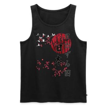 Japan Vintage Streetwear Japanese Art - Men's Premium Organic Tank Top - black - Front - AI Model Male 178 light (178cm)