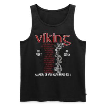 Viking Valhallah Nordic World Tour - Men's Premium Organic Tank Top - black - Front - AI Model Male 178 light (178cm)