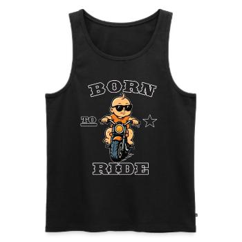 Born to Ride - Motorcycle Design - Men's Premium Organic Tank Top - black - Front - AI Model Male 178 light (178cm)