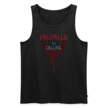 Wikinger Valhalla Vintage nordische Mythologie - Männer Premium Bio Tank Top - Schwarz - Vorne - AI Model Male 178 light (178cm)