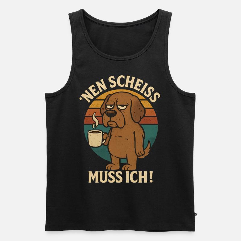 N Scheiß muss ich - Männer Premium Bio Tank Top - Schwarz