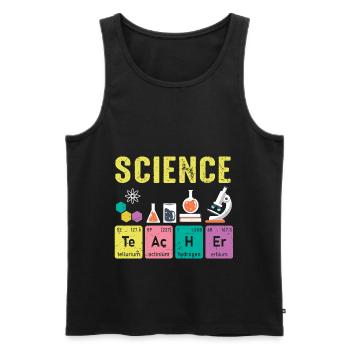 Naturwissenschaft Lehrer Regelmäßige Elemente - Männer Premium Bio Tank Top - Schwarz - Vorne - AI Model Male 178 light (178cm)
