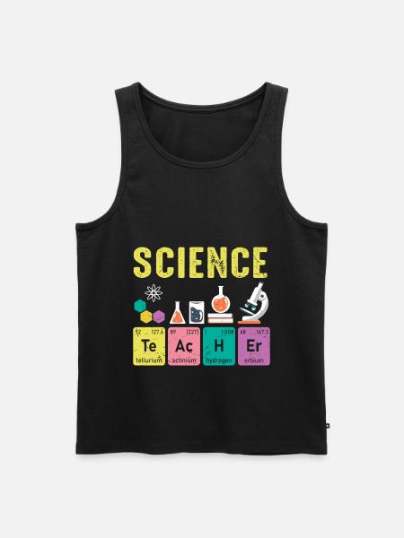 Science Teachers Regular Elements - Men's Premium Organic Tank Top - black