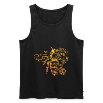 Fleur Abeille Femmes Honey Beekeeper - Débardeur bio Premium Homme - noir - Devant - AI Model Male 178 light (178cm)