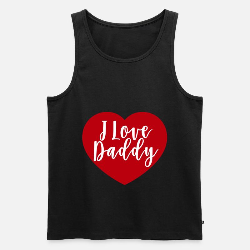 I Love Daddy Gift - Männer Premium Bio Tank Top - Schwarz