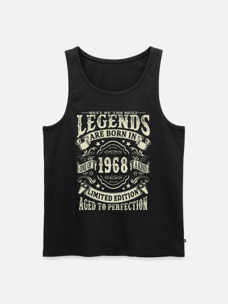 Legenden geboren 1968 - Männer Premium Bio Tank Top - Schwarz
