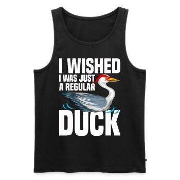 Kanadakranich | Kanadischer Kranich Vogel Geschenk - Männer Premium Bio Tank Top - Schwarz - Vorne - Michal (187cm)