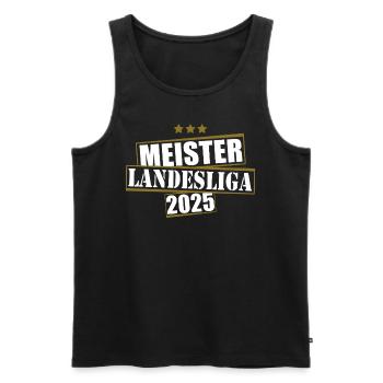 Meister Landesliga 2025 Aufstiegstrikot - Männer Premium Bio Tank Top - Schwarz - Vorne - Michal (187cm)