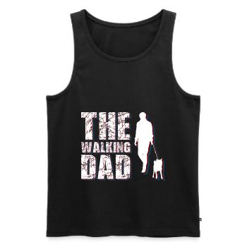 The walking dad - Débardeur bio Premium Homme - noir - Devant - AI Model Male 178 light (178cm)
