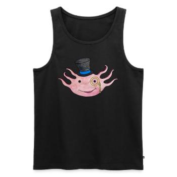 Axolotl Cute Newt Top Hat Mexico Amphibians - Men's Premium Organic Tank Top - black - Front - Michal (187cm)