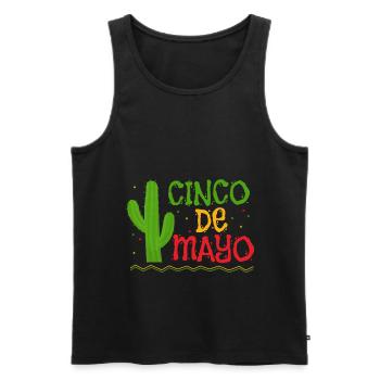 Cactus Cinco De Mayo Mexican Fiesta Mexico - Men's Premium Organic Tank Top - black - Front - Michal (187cm)