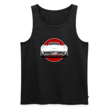 Echtes amerikanisches Muscle-Car - Männer Premium Bio Tank Top - Schwarz - Vorne - AI Model Male 178 light (178cm)