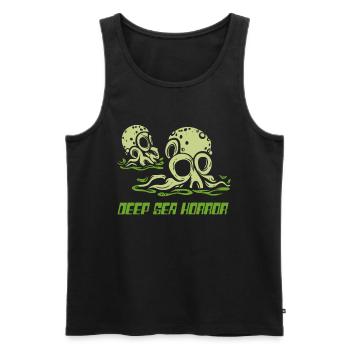 Deep Sea Horror Tentacles - Men's Premium Organic Tank Top - black - Front - AI Model Male 178 light (178cm)