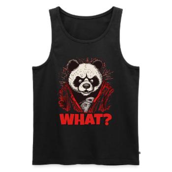 Angry Panda Bear - Men's Premium Organic Tank Top - black - Front - AI Model Male 178 light (178cm)