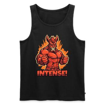 Muscular Beast: Intense - Men's Premium Organic Tank Top - black - Front - AI Model Male 178 light (178cm)
