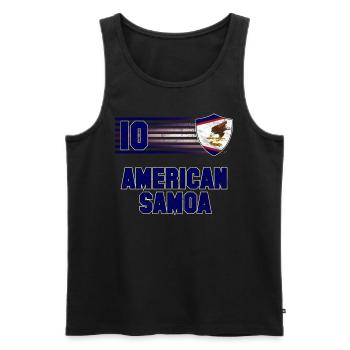 American Samoa - Men's Premium Organic Tank Top - black - Front - AI Model Male 178 light (178cm)