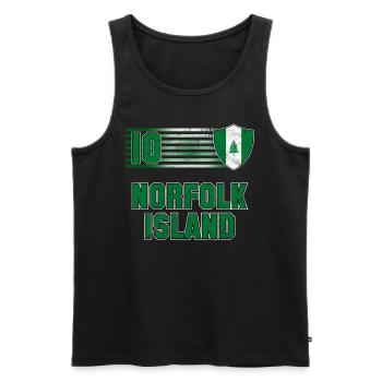 Île Norfolk - Débardeur bio Premium Homme - noir - Devant - AI Model Male 178 light (178cm)