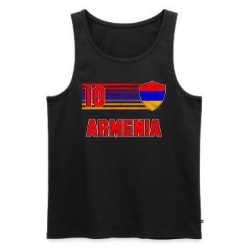 Armenien - Männer Premium Bio Tank Top - Schwarz - Vorne - Michal (187cm)