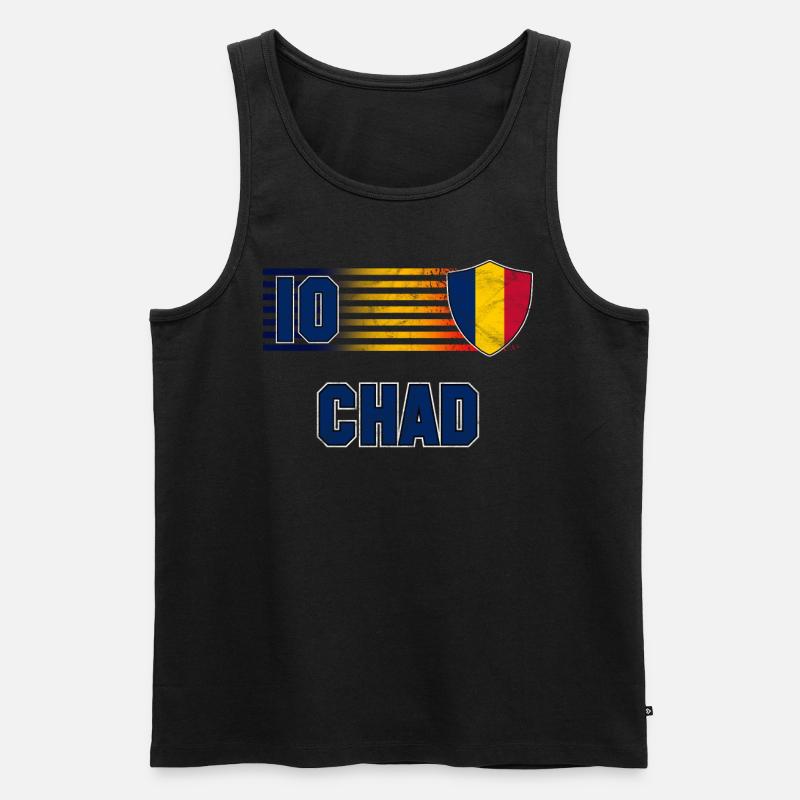 Tschad - Männer Premium Bio Tank Top - Schwarz