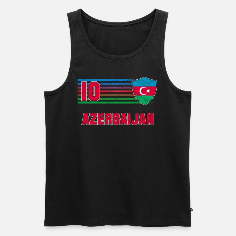 Aserbaidschan - Männer Premium Bio Tank Top - Schwarz