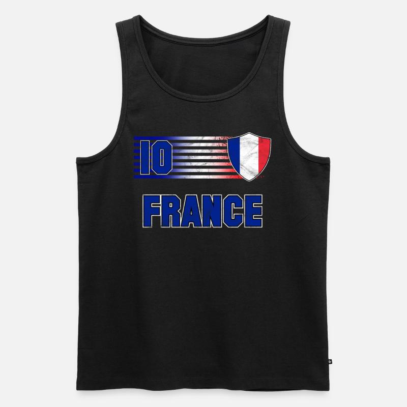 Frankreich - Männer Premium Bio Tank Top - Schwarz
