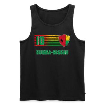 Guinée-Bissau - Débardeur bio Premium Homme - noir - Devant - AI Model Male 178 light (178cm)