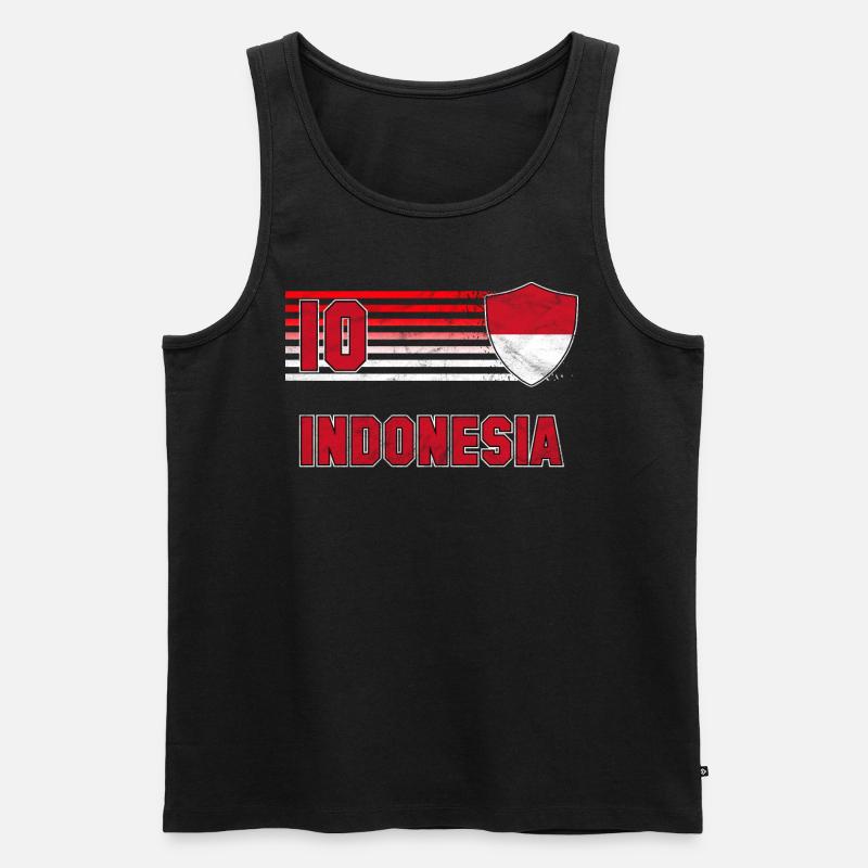Indonesien - Männer Premium Bio Tank Top - Schwarz