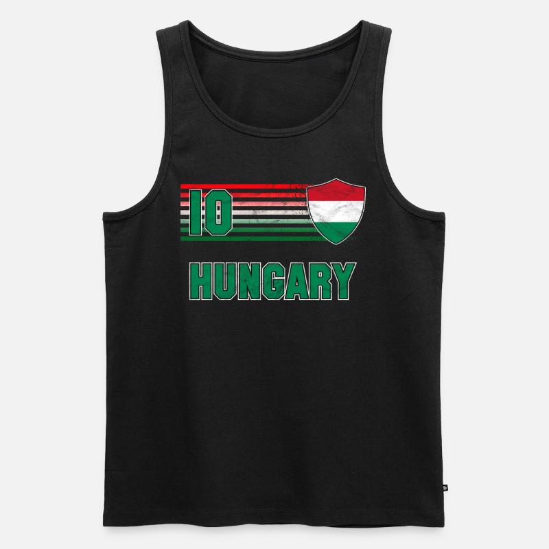 Ungarn - Männer Premium Bio Tank Top - Schwarz