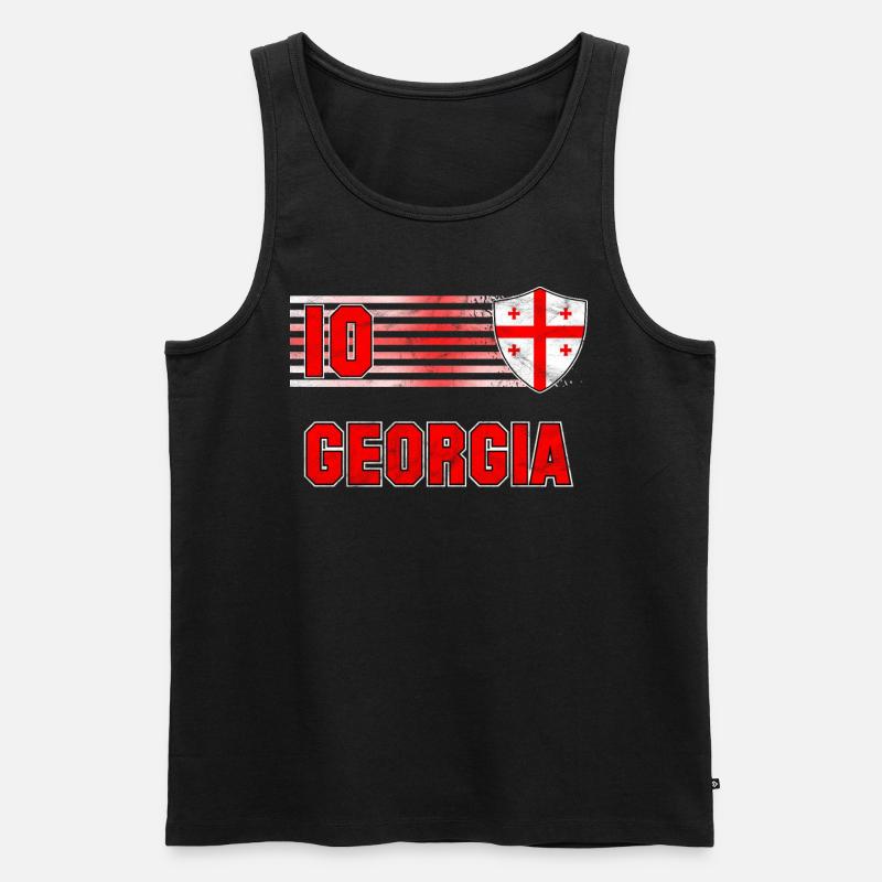 Georgien - Männer Premium Bio Tank Top - Schwarz