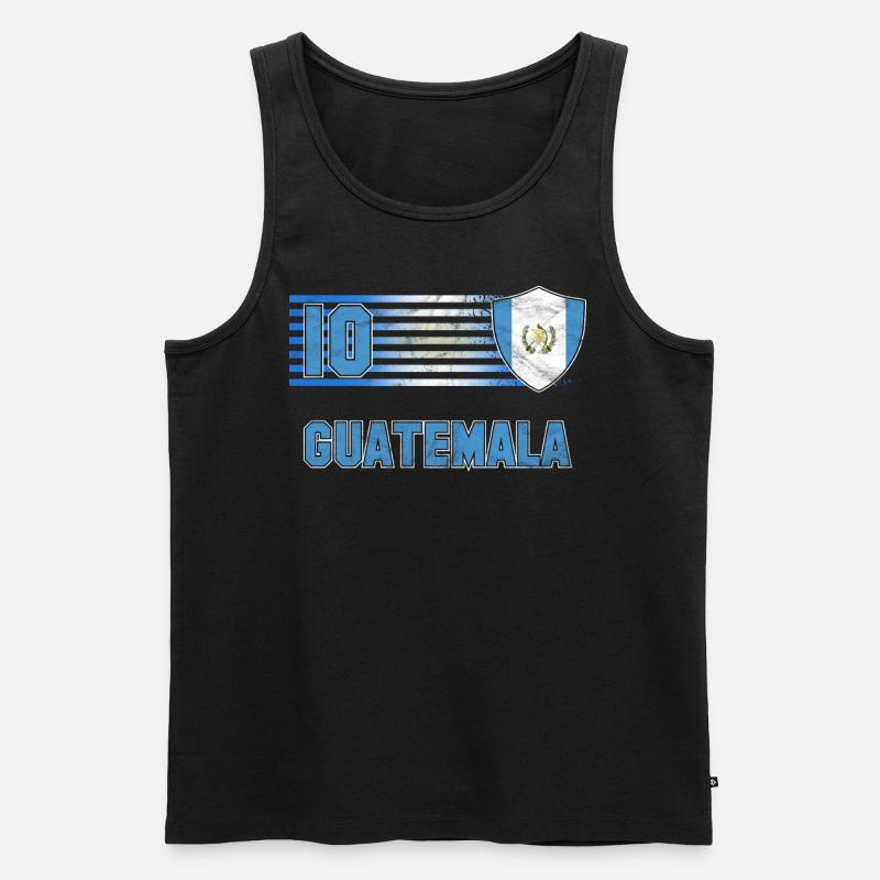 Guatemala - Männer Premium Bio Tank Top - Schwarz