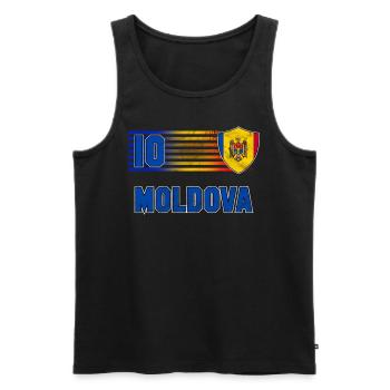 Moldavie - Débardeur bio Premium Homme - noir - Devant - Michal (187cm)