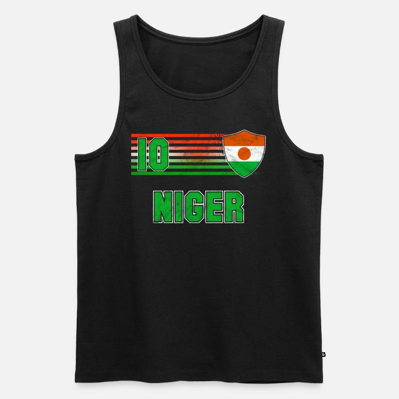 Niger - Männer Premium Bio Tank Top - Schwarz