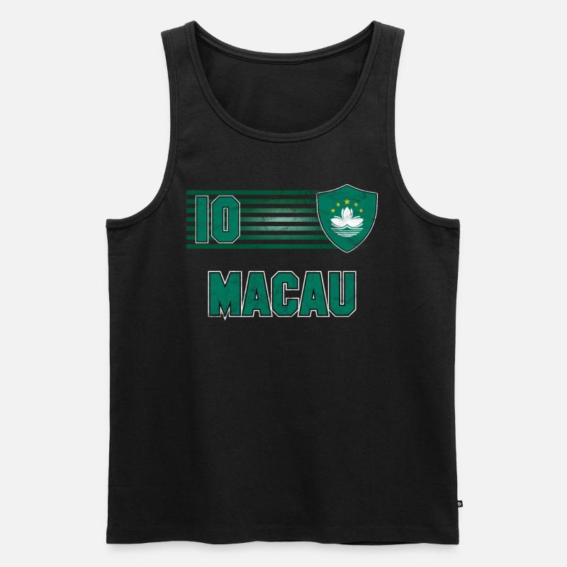 Macau - Männer Premium Bio Tank Top - Schwarz