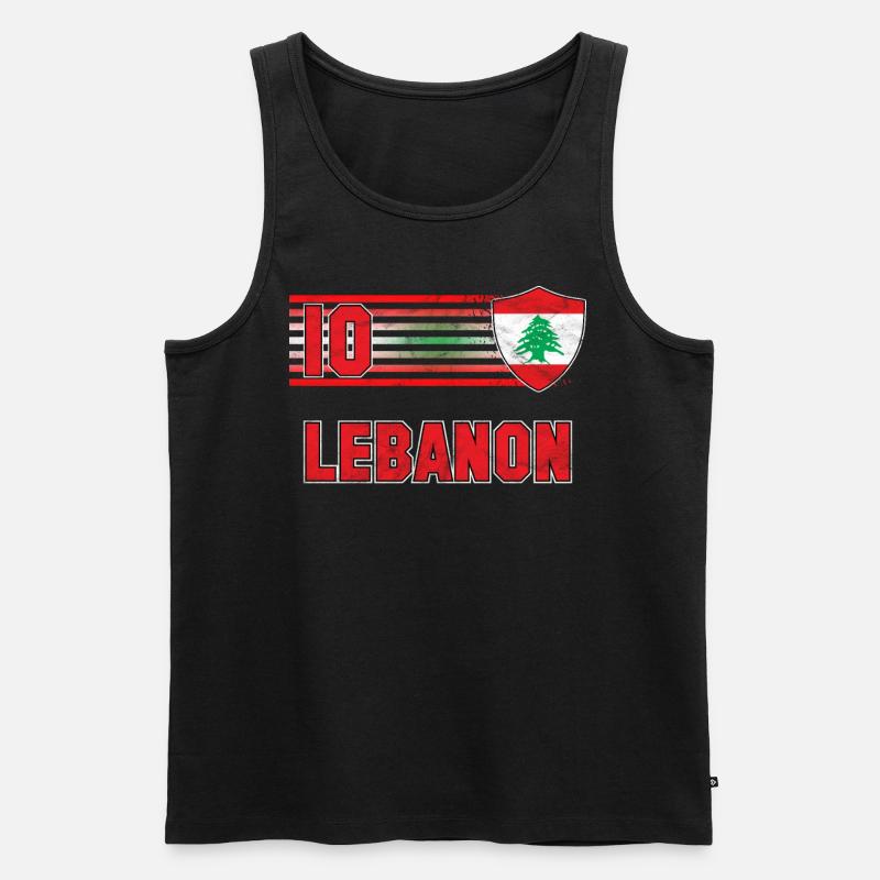 Libanon - Männer Premium Bio Tank Top - Schwarz