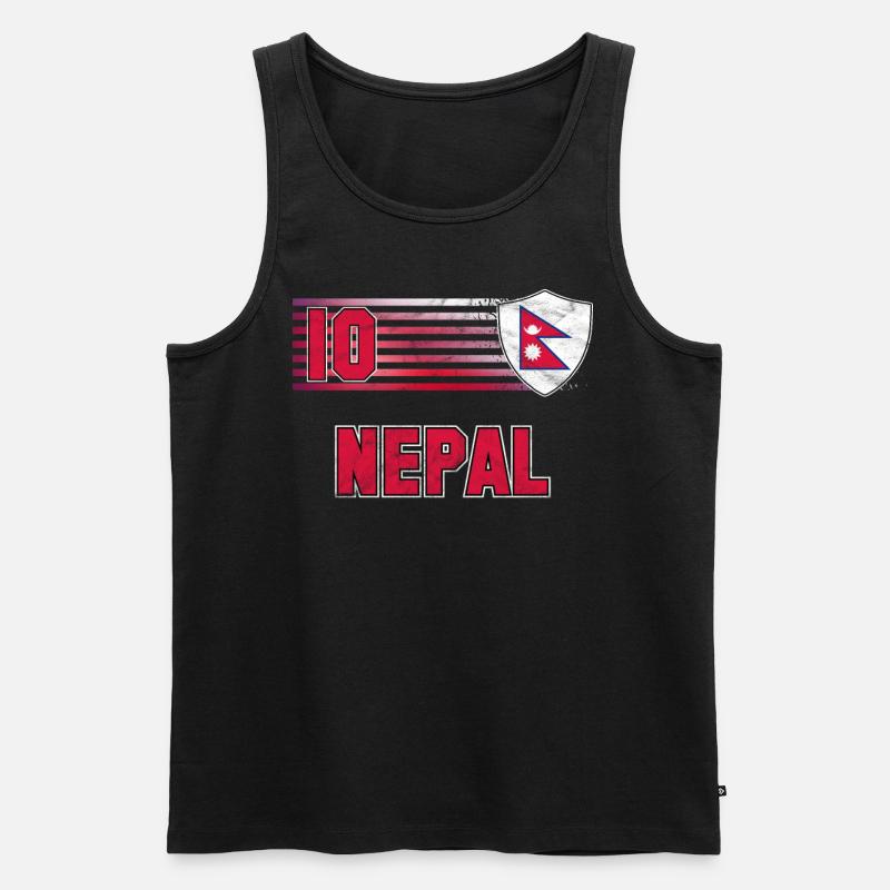 Nepal - Männer Premium Bio Tank Top - Schwarz