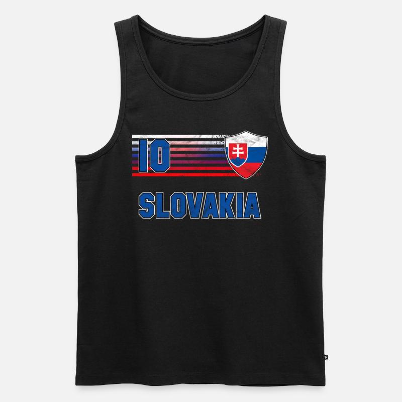 Slowakei - Männer Premium Bio Tank Top - Schwarz