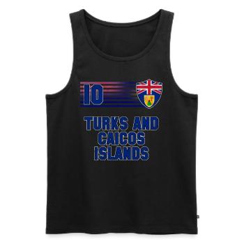 Turks und Caicosinseln - Männer Premium Bio Tank Top - Schwarz - Vorne - AI Model Male 178 light (178cm)