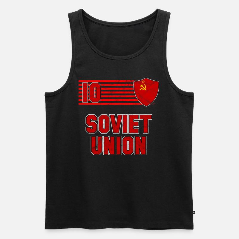 Sowjetunion - Männer Premium Bio Tank Top - Schwarz