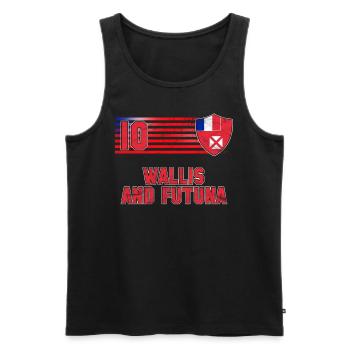 Wallis und Futuna - Männer Premium Bio Tank Top - Schwarz - Vorne - AI Model Male 178 light (178cm)