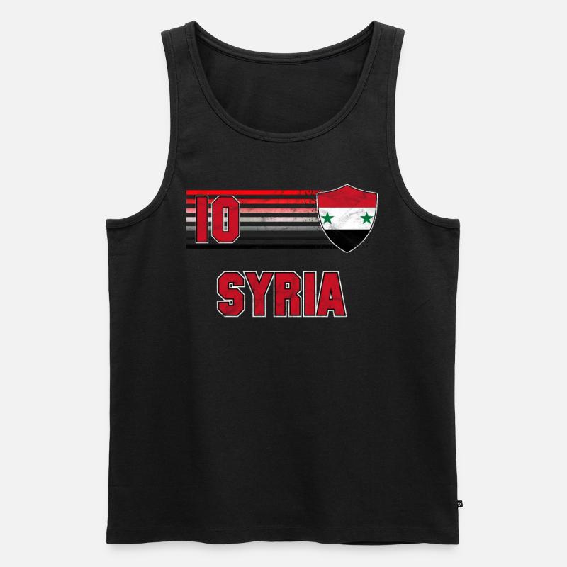 Syrien - Männer Premium Bio Tank Top - Schwarz