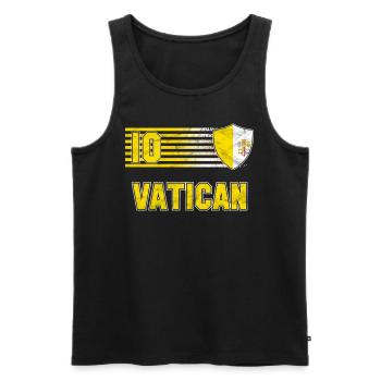 Vatican - Men's Premium Organic Tank Top - black - Front - AI Model Male 178 light (178cm)