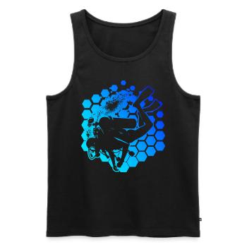 Diver Scuba Diver Diving Scuba Tauchen - Männer Premium Bio Tank Top - Schwarz - Vorne - Michal (187cm)