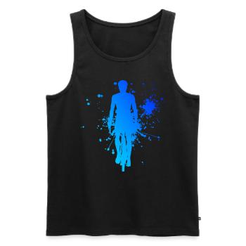 Cycling Cycling Men's Mountain Bike - Men's Premium Organic Tank Top - black - Front - Michal (187cm)