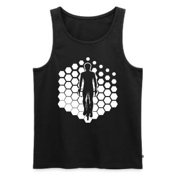 Vélo Vélo Cyclisme Vélo Cyclisme Cyclisme - Débardeur bio Premium Homme - noir - Devant - Michal (187cm)
