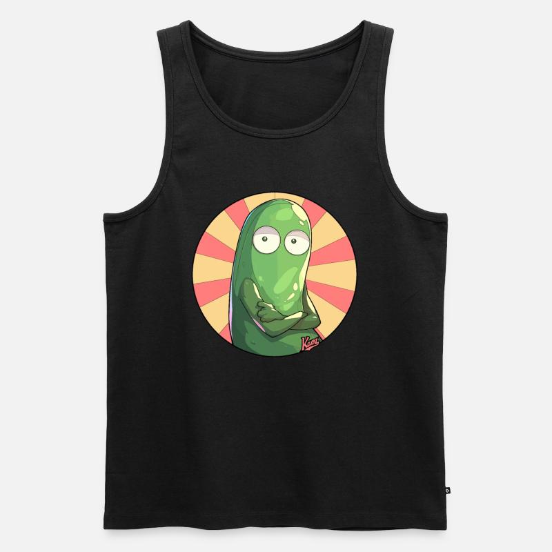 Beleidigte Gurke - Männer Premium Bio Tank Top - Schwarz
